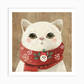 Christmas Cat 2 Art Print