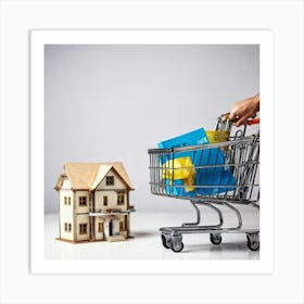 Buyer Shopping Cart Asset Concept Investment Building Purchase House Buy Home Residential (9) Art Print