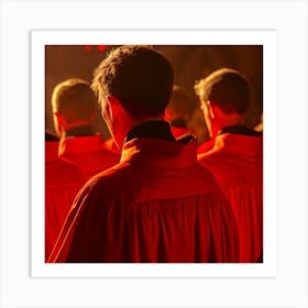 Group Of Men In Red Robes Art Print