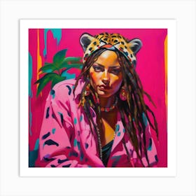 Woman With Dreadlocks Art Print