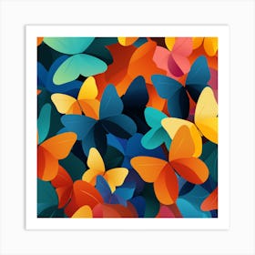 Colorful Butterflies 35 Art Print