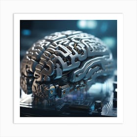 Artificial Intelligence Brain 32 Art Print