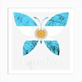 Argentina Butterfly Sun Of May Buenos Aires Argentinian Flag Art Print