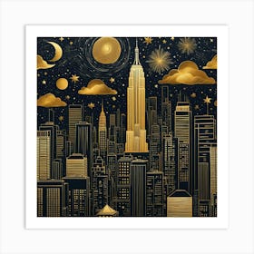 NYC Lights Art Print