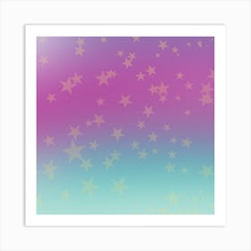 Yellow Stars In The Sky Art Print