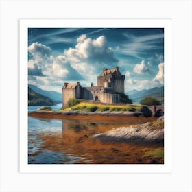 Fantasy castle , the Highlands of Scotland Art Print