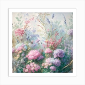 Flowers In The Garden 1 Art Print