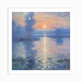 Water Lilies' Dreamy Mirage Art Print