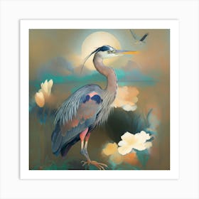 Blue Heron 4 Art Print