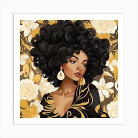 Afro Girl 17 Art Print