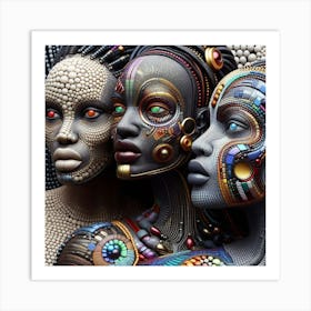 Three African Women Art Print