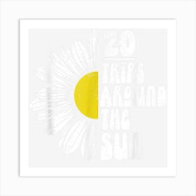 Twenty Trips Around The Sun 20 Year Old Retro 20th Birthday Art Print