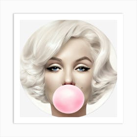 Marilyn Monroe Bubble Gum Art Print