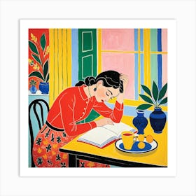 Woman Reading 5 Art Print