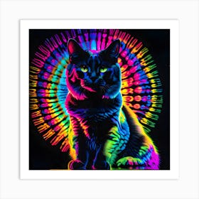 Trippy Cat Art Print