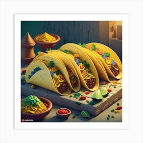 Mexican Tacos Art Print