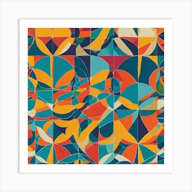 Abstract Geometric Pattern Art Print