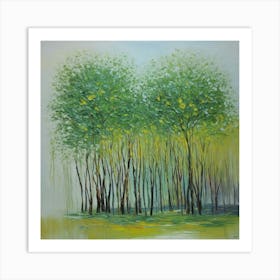 Default Original Landscape Plants Oil Painting On Canvas Abstr 1 (3) (1) Art Print