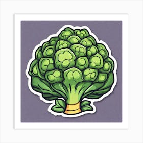 Broccoli Sticker 6 Art Print