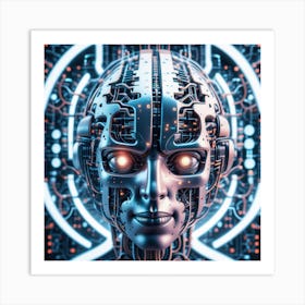 Cyborg Head 25 Art Print