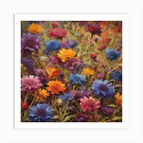 Cornflowers meadow Art Print