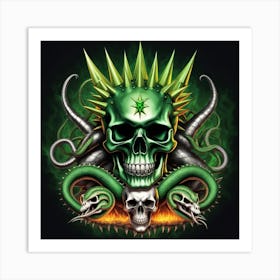 Skull And Crossbones Art Print