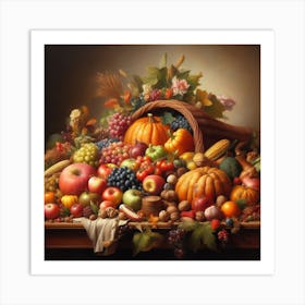 Thanksgiving Basket Art Print