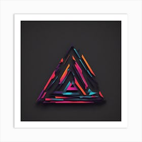 Abstract Triangle Art Print