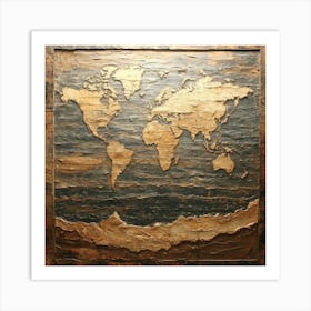 World Map Art 3 Art Print