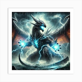 Storm Kaiju V2 Art Print