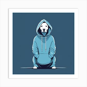 Dog In Hoodie 1 Art Print