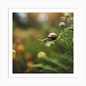 Snail On A Flower 1 Art Print