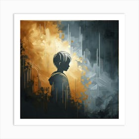 Boy In The Shadows Art Print