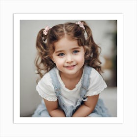 Portrait Of A Little Girl Art Print