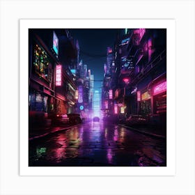 Neon City Art Print