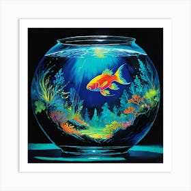 Goldfish In A Bowl 1 Art Print