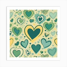 Heart Pattern Art Print