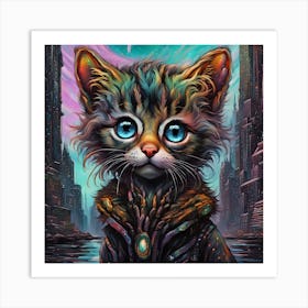 Cat In Space Art Print