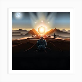 Man In The Desert Art Print