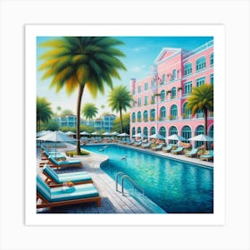 Pink Pool Art Print