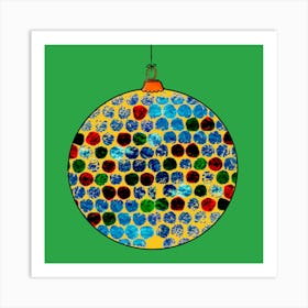 Green Bauble 1 Art Print