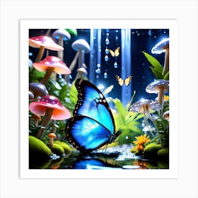 Butterfly In The Forest Art Print