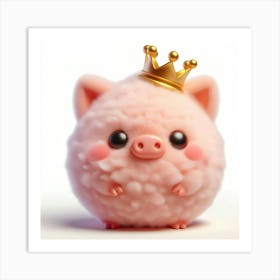 Pig In A Crown 5 Art Print