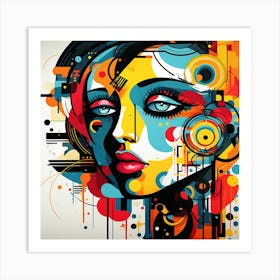 Abstract Woman Portrait Art Print