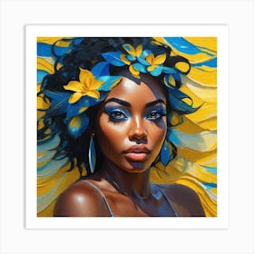 Blue And Yellow Art Print
