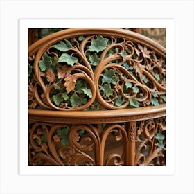 Carved Wood Art Print