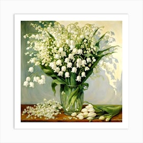 White Flowers Art Print