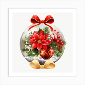 Christmas Ball - Transparent Png Art Print