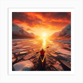 Sunrise In The Arctic Art Print