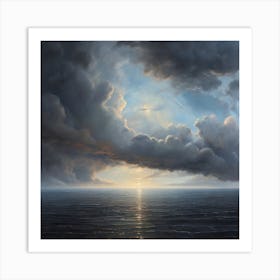 Sunset Over The Ocean Art Print